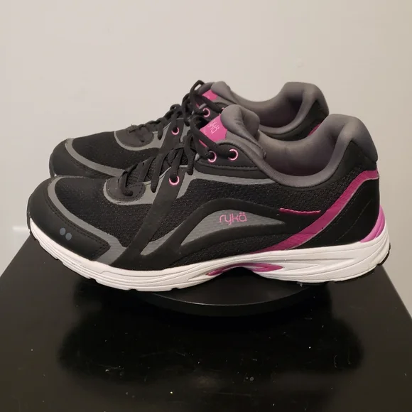 Ryka SKY WALK Walking Shoes Sneakers Black Pink Memory Foam Women's Size 8.5M - Picture 6 of 10